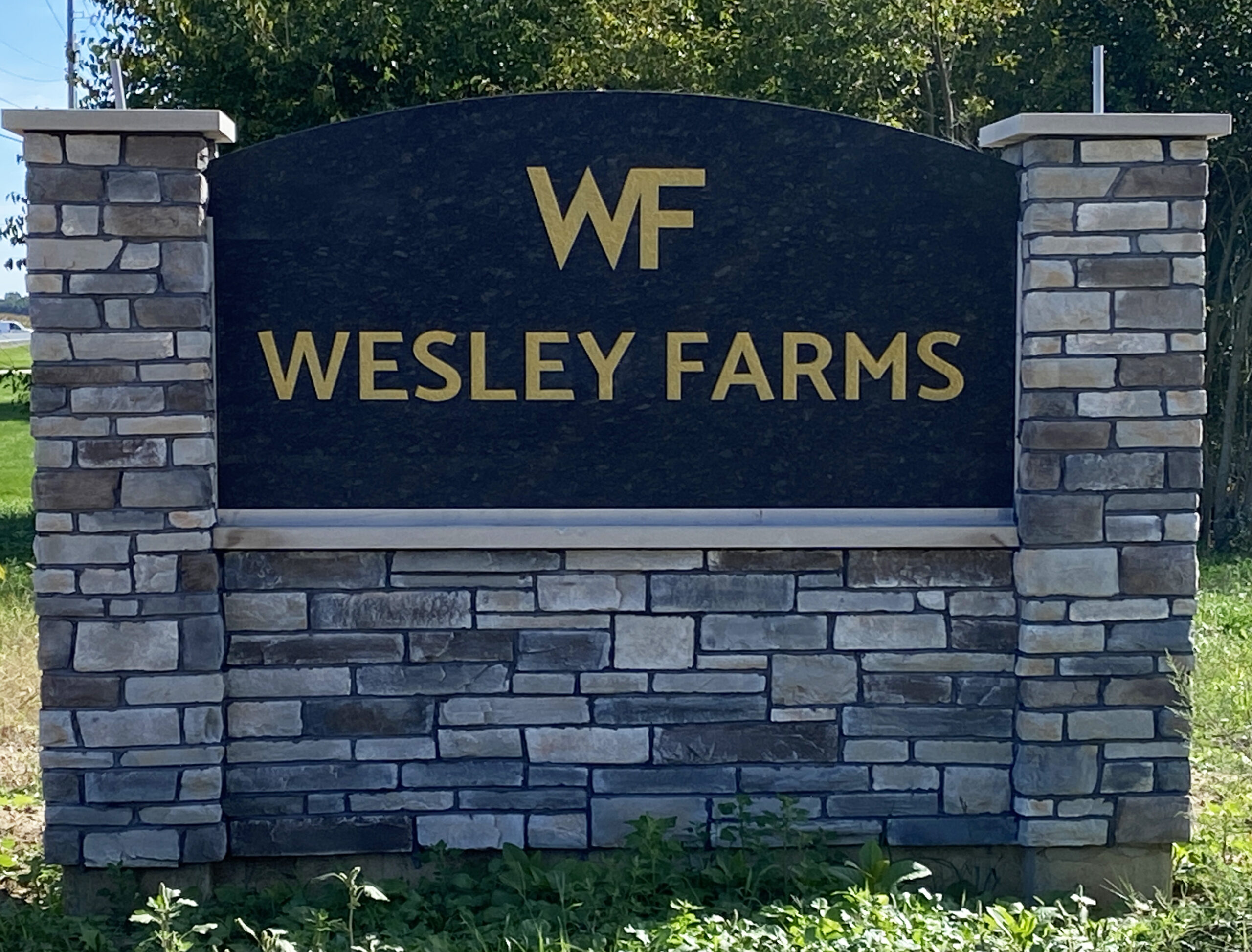Wesley Farms Neighborhood Entrance Sign